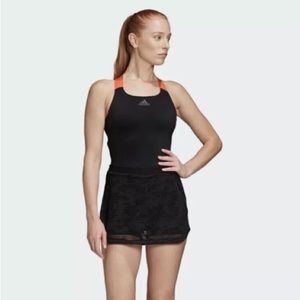 Adidas Prime Blue Black And Orange Racerback Tennis Dress Size Medium